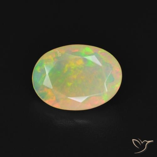 1.29ct Naturel Multicolore Opale, ovale, Translucide