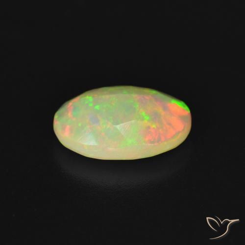 Opale Multicolore naturelle ovale, 1.29 ct, Translucide