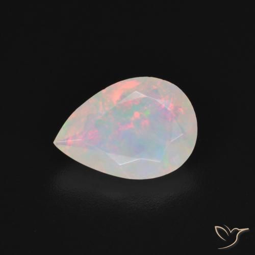 1.10ct Naturel Multicolore Opale, En forme de poire, Translucide