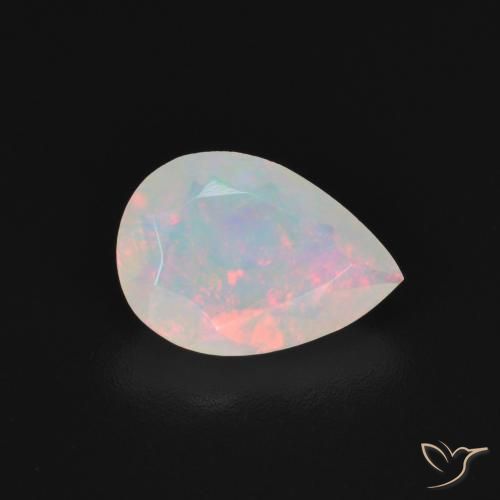 Opale Multicolore naturelle En forme de poire, 1.10 ct, Translucide