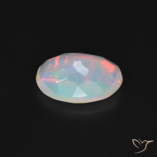 Opale Multicolore naturelle ovale, 1.21 ct, Transparent