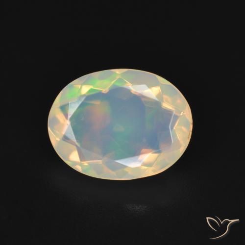 1.72ct Naturel Multicolore Opale, ovale, Transparent