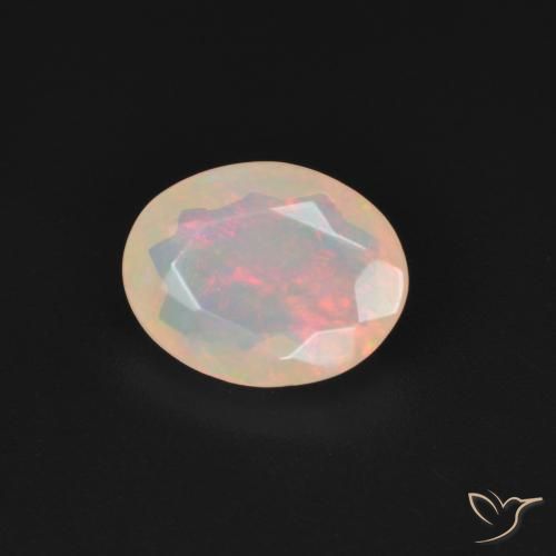 Opale Multicolore naturelle ovale, 1.21 ct, Transparent