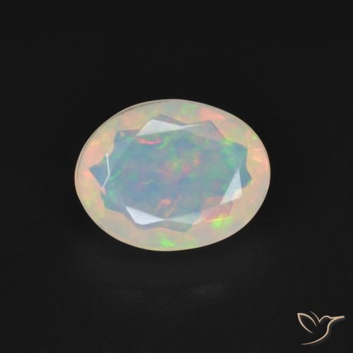1.27ct Naturel Multicolore Opale, ovale, Transparent