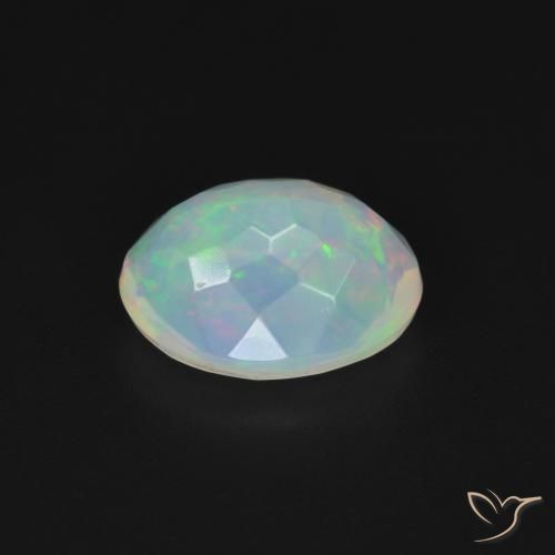 Opale Multicolore naturelle ovale, 1.27 ct, Transparent