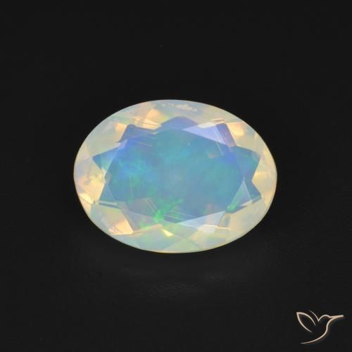 1.48ct Naturel Multicolore Opale, ovale, Transparent, Photo A