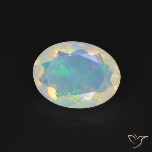 Opale Multicolore naturelle ovale, 1.48 ct, Transparent