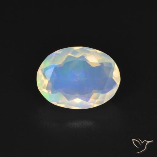 1.22ct Naturel Multicolore Opale, ovale, Transparent, Photo A