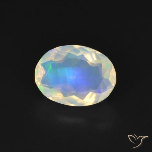 Opale Multicolore naturelle ovale, 1.22 ct, Transparent