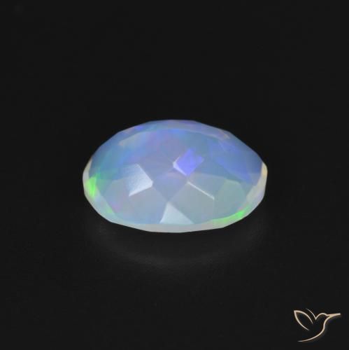 Opale Multicolore naturelle ovale, 1.22 ct, Transparent