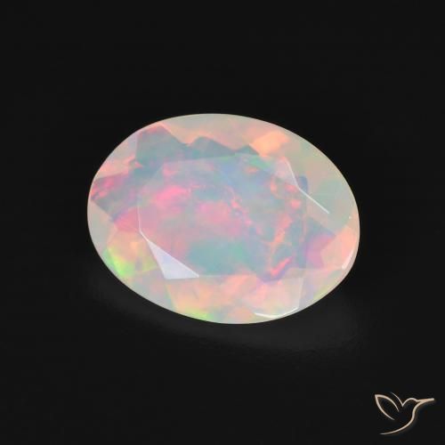Opale Multicolore naturelle ovale, 1.86 ct, Transparent