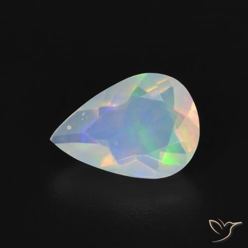 1.05ct Naturel Multicolore Opale, En forme de poire, Transparent, Photo A