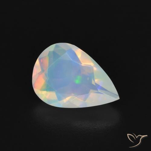 Opale Multicolore naturelle En forme de poire, 1.05 ct, Transparent