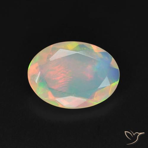 1.52ct Naturel Multicolore Opale, ovale, Transparent