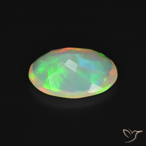 Opale Multicolore naturelle ovale, 1.52 ct, Transparent