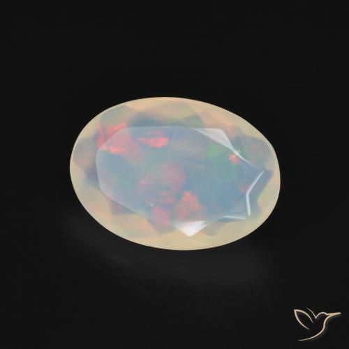 Opale Multicolore naturelle ovale, 1.82 ct, Transparent