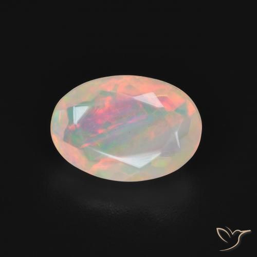 1.54ct Naturel Multicolore Opale, ovale, Transparent