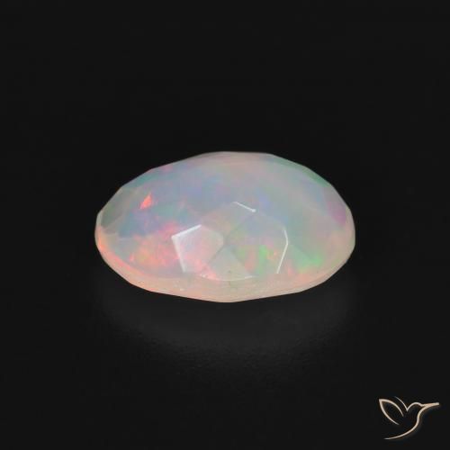 Opale Multicolore naturelle ovale, 1.54 ct, Transparent