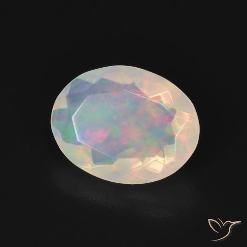 Opale Multicolore naturelle ovale, 1.44 ct, Transparent
