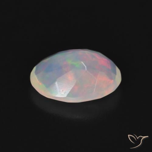 Opale Multicolore naturelle ovale, 1.44 ct, Transparent