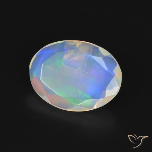 Opale Multicolore naturelle ovale, 1.43 ct, Transparent