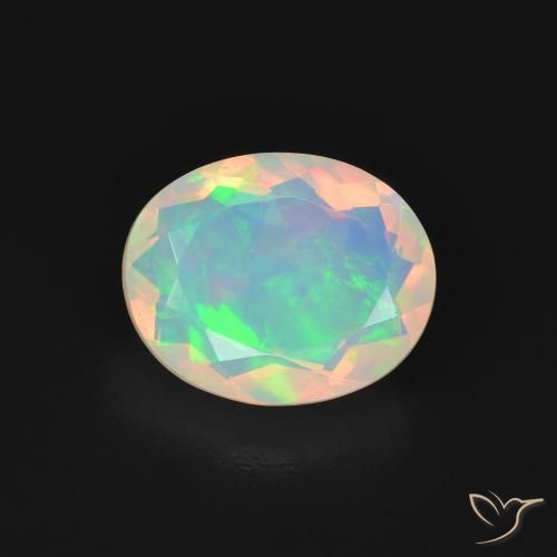 1.65ct Naturel Multicolore Opale, ovale, Transparent, Photo A