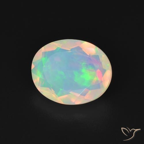 Opale Multicolore naturelle ovale, 1.65 ct, Transparent