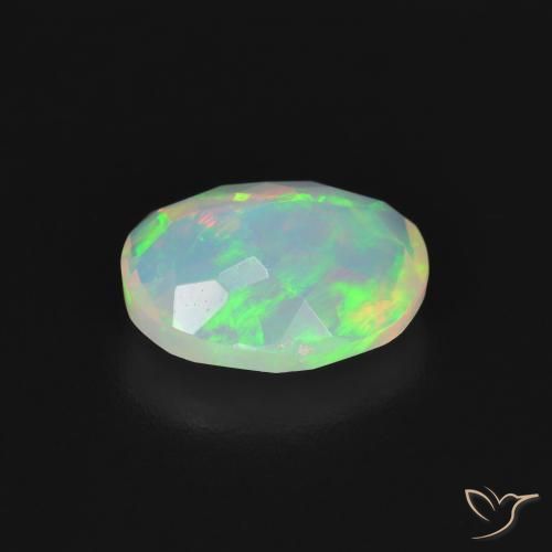 Opale Multicolore naturelle ovale, 1.65 ct, Transparent