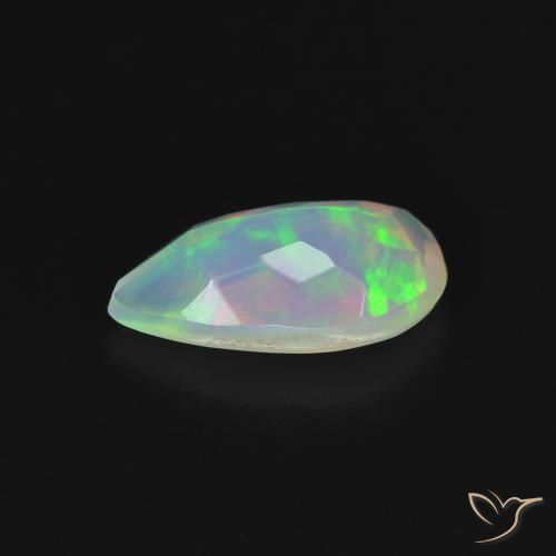 Opale Multicolore naturelle En forme de poire, 1.10 ct, Transparent