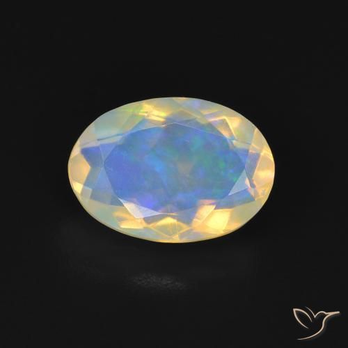 1.47ct Naturel Multicolore Opale, ovale, Transparent, Photo A