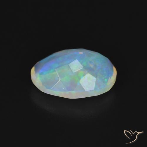 Opale Multicolore naturelle ovale, 1.47 ct, Transparent