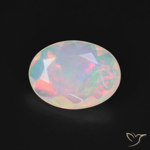 1.55ct Naturel Multicolore Opale, ovale, Translucide
