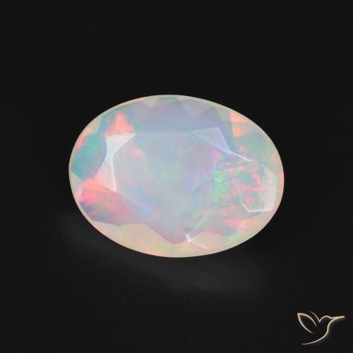 Opale Multicolore naturelle ovale, 1.55 ct, Translucide