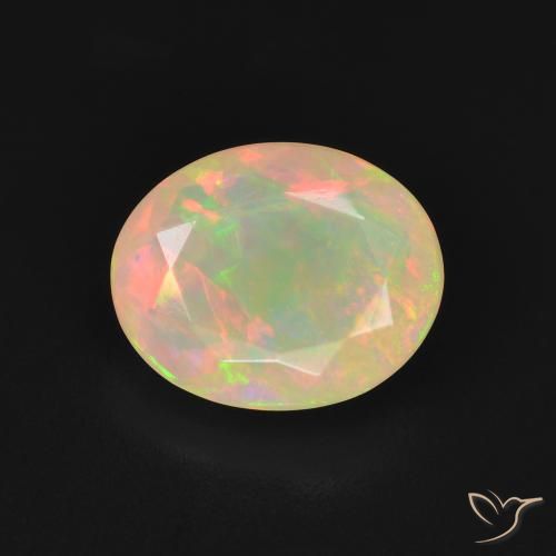 1.48ct Naturel Multicolore Opale, ovale, Translucide, Photo A