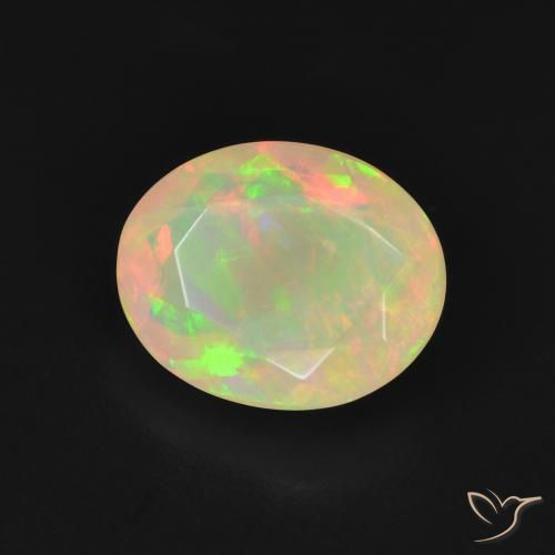 Opale Multicolore naturelle ovale, 1.48 ct, Translucide