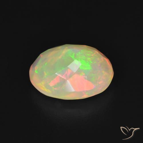 Opale Multicolore naturelle ovale, 1.48 ct, Translucide
