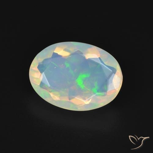 Opale Multicolore naturelle ovale, 1.61 ct, Transparent