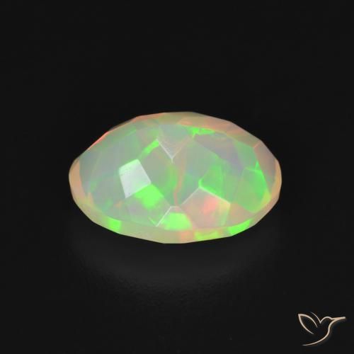 Opale Multicolore naturelle ovale, 1.29 ct, Transparent