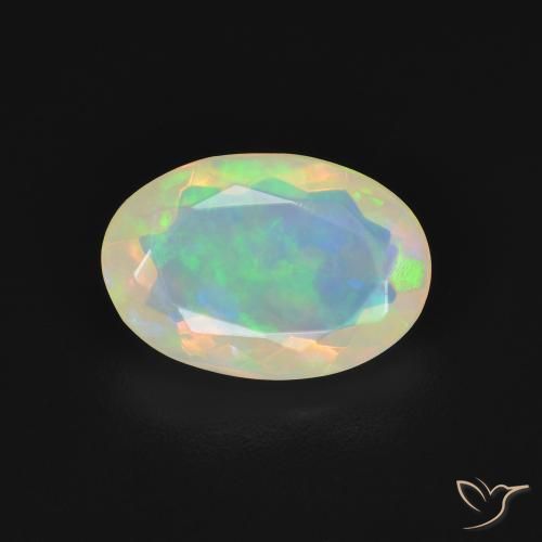 1.58ct Naturel Multicolore Opale, ovale, Transparent, Photo A
