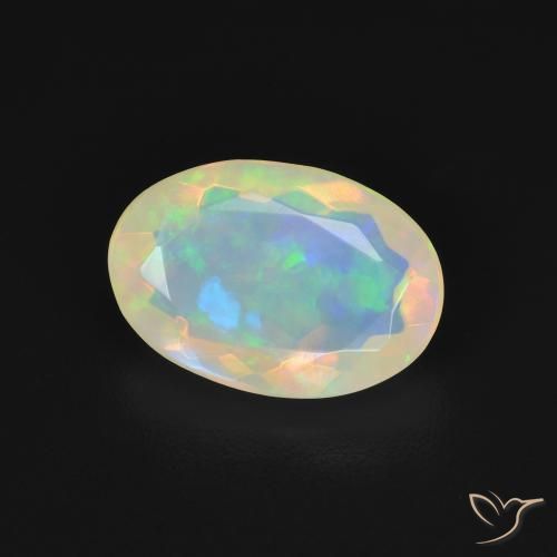 Opale Multicolore naturelle ovale, 1.58 ct, Transparent