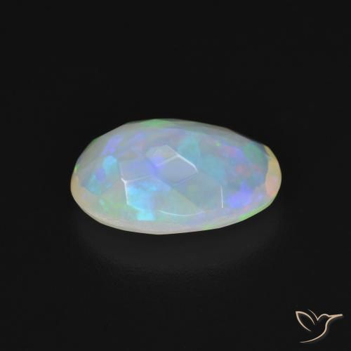 Opale Multicolore naturelle ovale, 1.58 ct, Transparent
