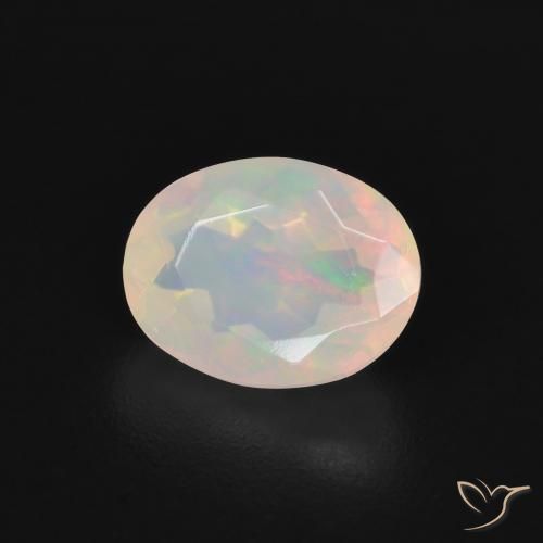 Opale Multicolore naturelle ovale, 1.39 ct, Transparent