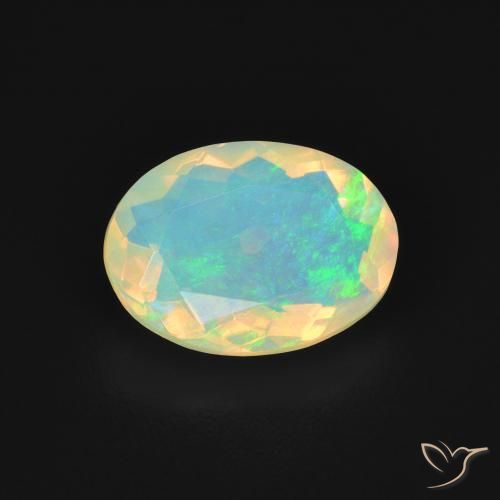 1.46ct Naturel Multicolore Opale, ovale, Transparent