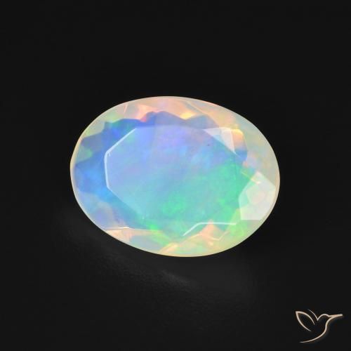 Opale Multicolore naturelle ovale, 1.70 ct, Transparent