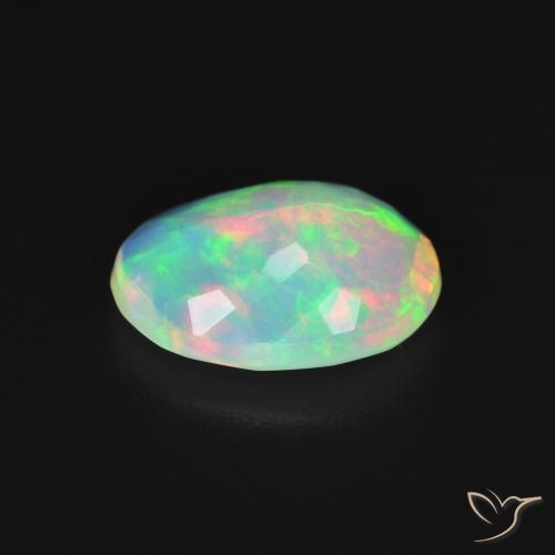 Opale Multicolore naturelle ovale, 1.70 ct, Transparent