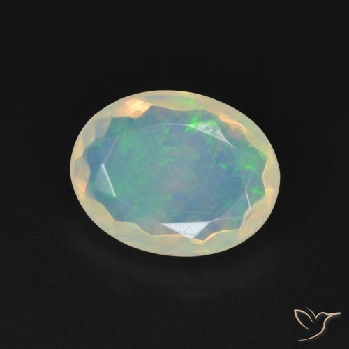 Opale Multicolore naturelle ovale, 1.68 ct, Transparent