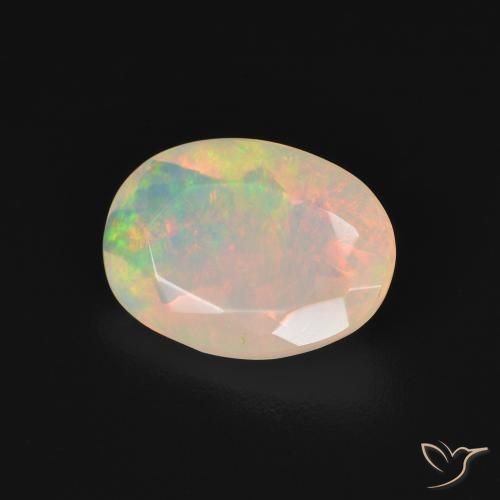 Opale Multicolore naturelle ovale, 1.51 ct, Transparent