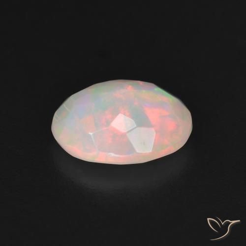 Opale Multicolore naturelle ovale, 1.14 ct, Translucide