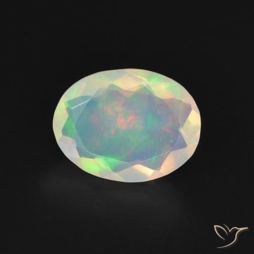 1.07ct Naturel Multicolore Opale, ovale, Transparent