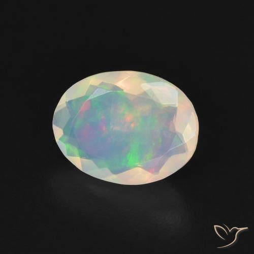 Opale Multicolore naturelle ovale, 1.07 ct, Transparent